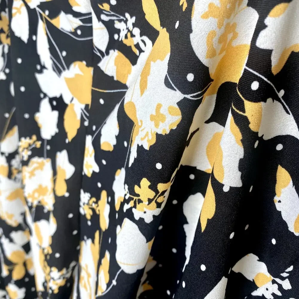 Lulus I Wanna Be Yours Floral Sleeveless Mini Slip Dress XL Black Cowl Neck - Picture 7 of 11